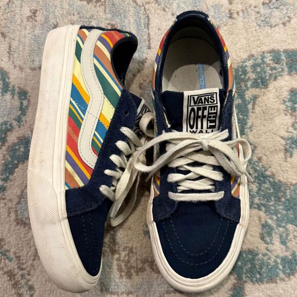 VANS Sk8 Low Reissue Retro Stripes Low Top Sneakers Size 8 - Picture 1 of 8